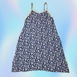 Floral Blue and White Dress